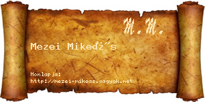 Mezei Mikeás névjegykártya